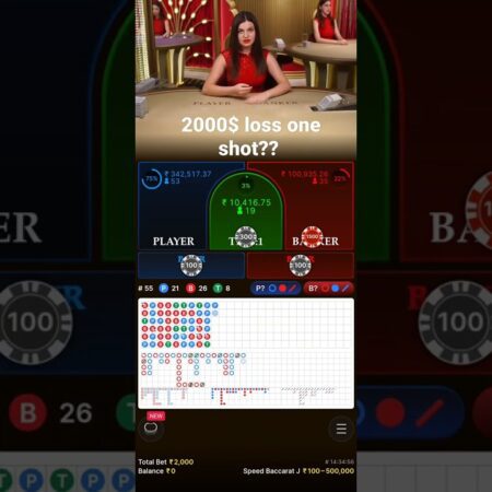 Baccarat $2000 One Shot: Win or Lose – Must Watch!
