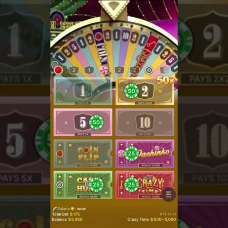 Crazy Time Slot Hits 50x Win: Epic Casino Success! #crazytime #casino #shorts