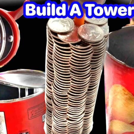How Casinos Make Coin Towers! in a Coin Pusher! $100 Stacks!! #shorts-“How Casinos Create Coin Towers in Coin Pushers: $100 Stack Secrets!”