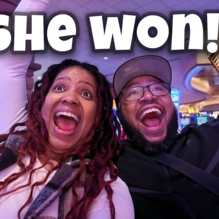 I Had Her Play My New Favorite Slot Machine And She WON!!!-“She Hit the Jackpot: My Favorite Slot Machine Win!”