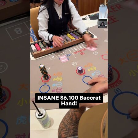 This $6,100 Baccarat Hand was CRAZY! 😳-“$6,100 Baccarat Hand: Unbelievable Play!”