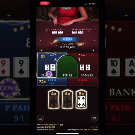 Lightning Baccarat 3K bet wins 27k😱-“Lightning Baccarat: Turn $3K Bet into $27K Win!”