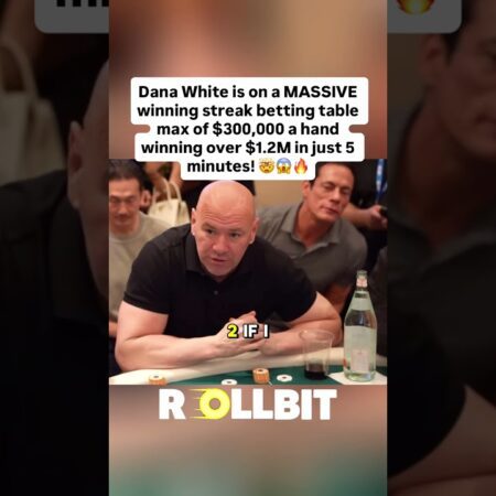 Dana White Won Over $1,200,000 In Only 5 Minutes! #danawhite #casino #baccarat #gambling #lasvegas-“Dana White Wins $1.2 Million in 5 Minutes at Las Vegas Casino!”