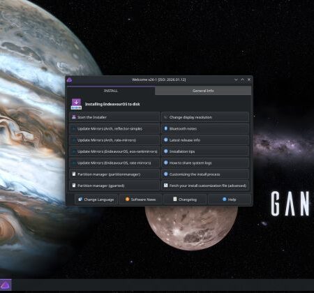 EndeavourOS Linux 獲得 Ganymede Neo 升級版本