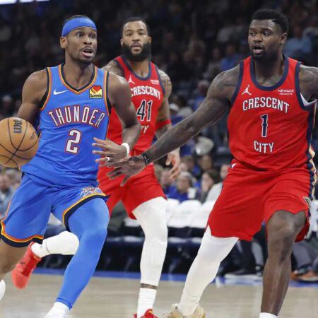 SGA reacts to ‘normal basketball scuffle’ between Lu Dort, Jeremiah Fears-“SGA Reacts to Lu Dort and Jeremiah Fears Basketball Scuffle”