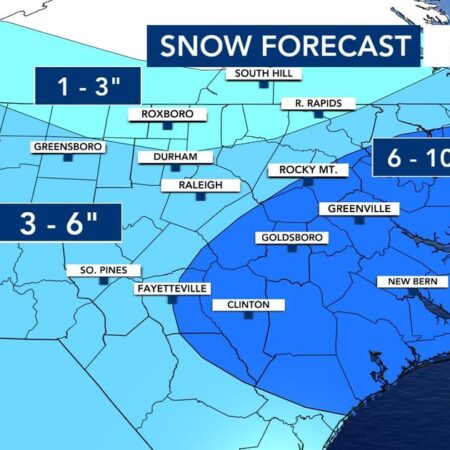 Most of North Carolina sees measurable snow Saturday; strong gusts and extreme cold follow :: WRAL.com-“North Carolina Faces Measurable Snow and Extreme Cold This Saturday”