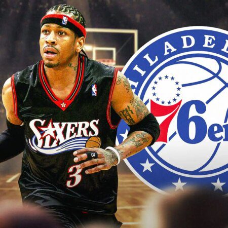 Watch Allen Iverson get introduced during 2001 Eastern Conference Championship celebration-“Allen Iverson’s Iconic Introduction at 2001 Eastern Conference Championship Celebration”