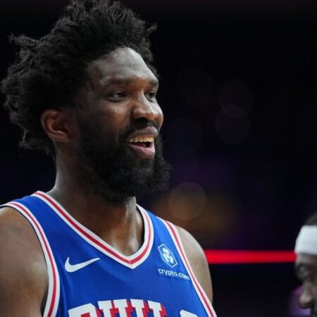 Joel Embiid: “Obviously, we’ve been ducking the tax past couple of years… I don’t know what they’re gonna do… we’ve got a good group of guys… the vibes are great… In the past we’ve been I guess ducking the tax, so hopefully we think about improving because I think we have a chance.”-“Joel Embiid on Team’s Future: Improving While Navigating Tax Challenges”