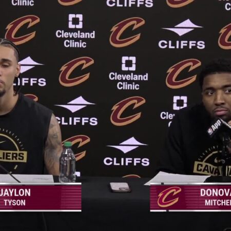 Jaylon Tyson: “I was cut my 9th grade year, I was told I wasn’t athletic enough… I’ll never let nobody say that about me ever again.” -Donovan Mitchell: “Michael Jordan got cut too.” -Jaylon Tyson: “I’m not Michael Jordan.”-“Jaylon Tyson: Overcoming Doubts in Basketball Journey”