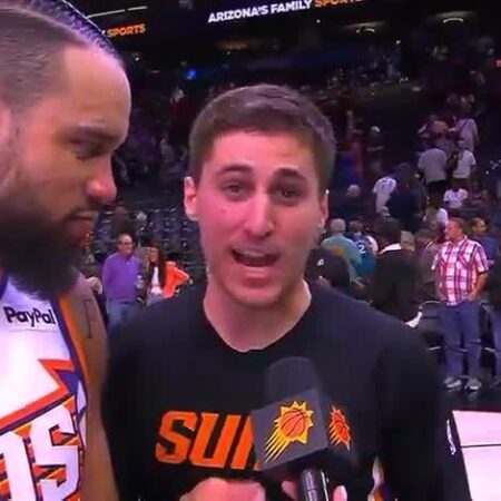 Collin Gillespie: “We have two all stars on our team. This man’s [Dillon Brooks] an all star. Get your phones out, start voting”-“Collin Gillespie Promotes Dillon Brooks as An All-Star: Vote Now!”