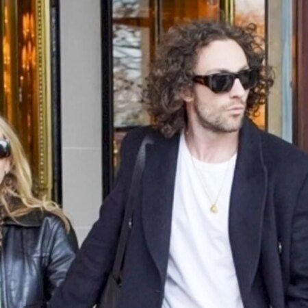 Aaron Taylor-Johnson & Wife Sam Hold Hands as They Check Out of Paris Hotel | aaron taylor johnson, sam taylor johnson | Celebrity News and Gossip | Entertainment, Photos and Videos-“Aaron Taylor-Johnson & Sam Check Out Hand in Hand from Paris Hotel | Celebrity News”