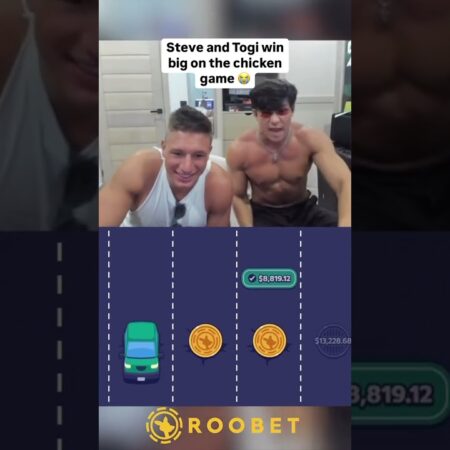 Steve and Togi win big on the chicken game #roobet #onlinecasino #777 #cardgames #blackjack #gamble-“Steve and Togi Win Big on Chicken Game: Roobet Casino Highlights”