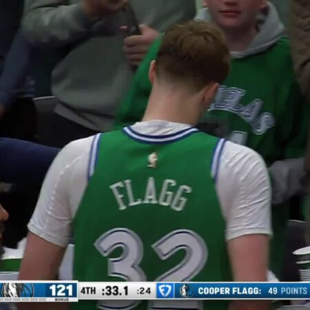 [Highlight] Eric Collins on Cooper Flagg in the clutch: “Let him shoot a 3, go for it.”
*Flagg hits the clutch 3 to tie the game* -Collins: “OH MY GOODNESS”-“Eric Collins Praises Cooper Flagg’s Clutch 3-Point Shot: ‘Let Him Shoot, Go for It!'”